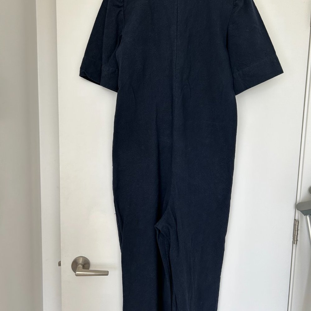 Cream Wide-Leg Short-Sleeve Jumpsuit - Picture 6 of 6